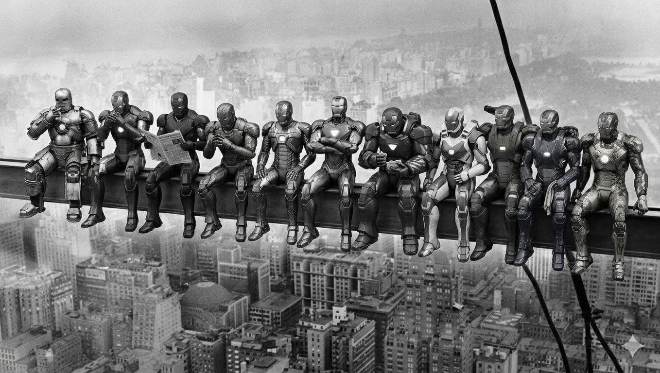 Lunch atop a Skyscraper - Robotic Power Armor Recreation