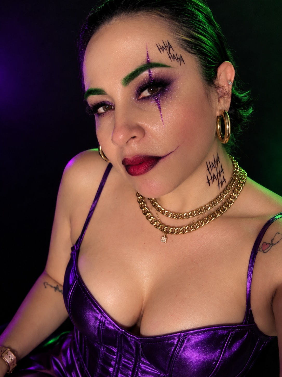 Mischievous Joker Glam Portrait