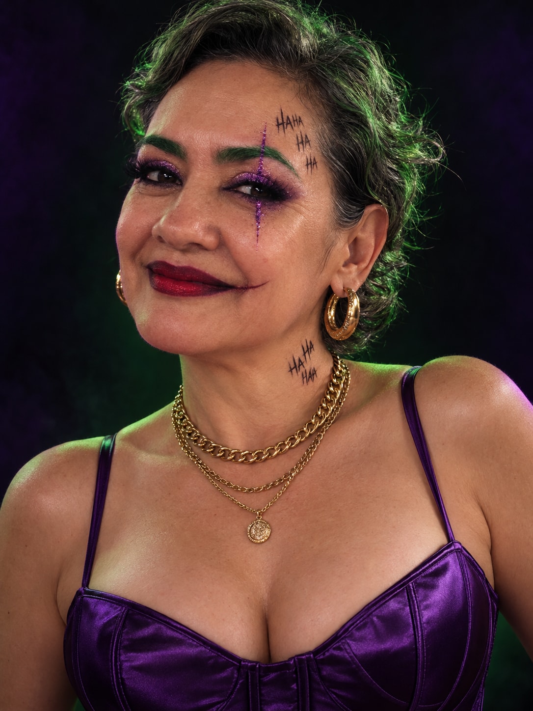 Mischievous Joker Glam Portrait