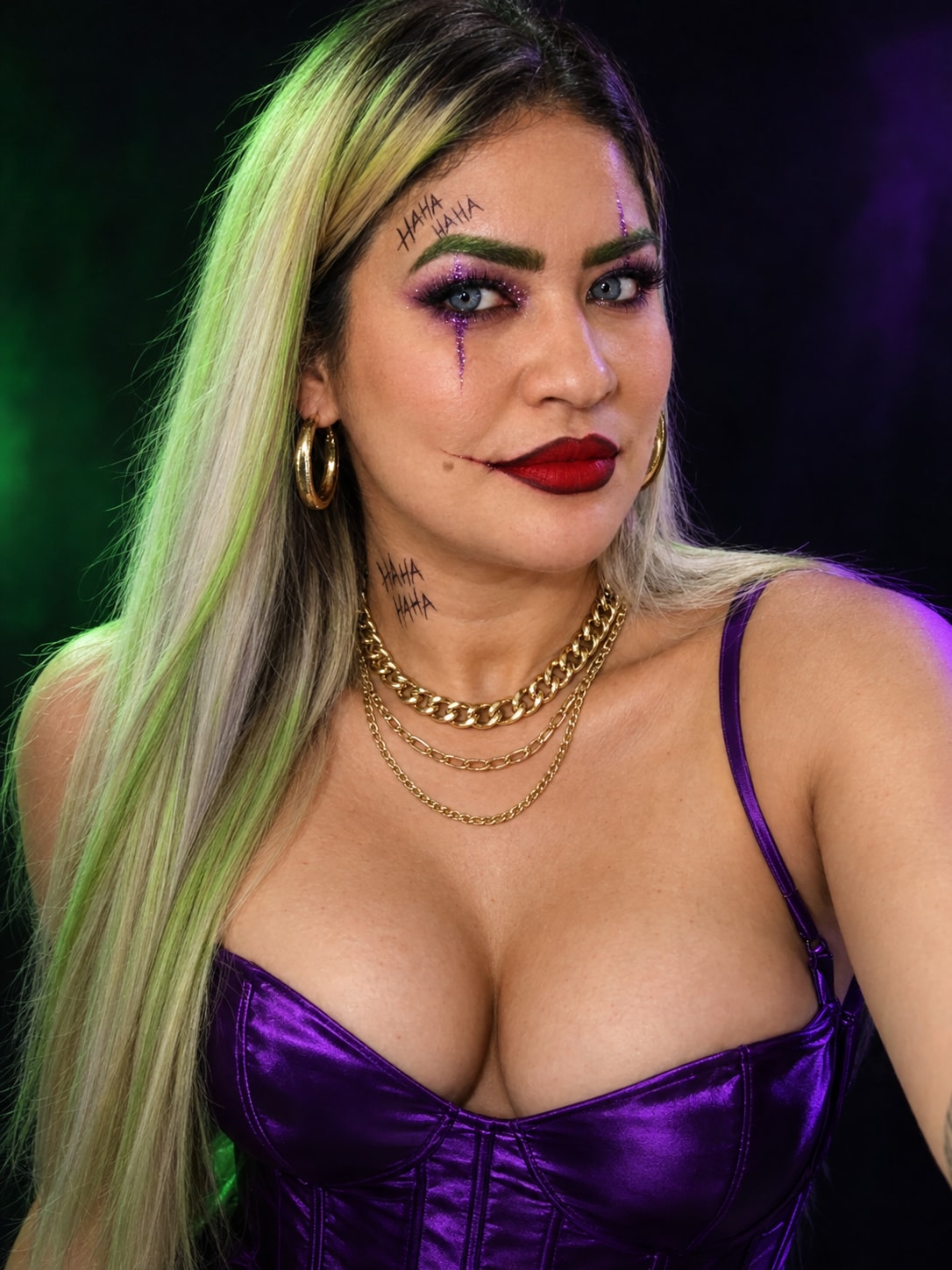 Mischievous Joker Glam Portrait