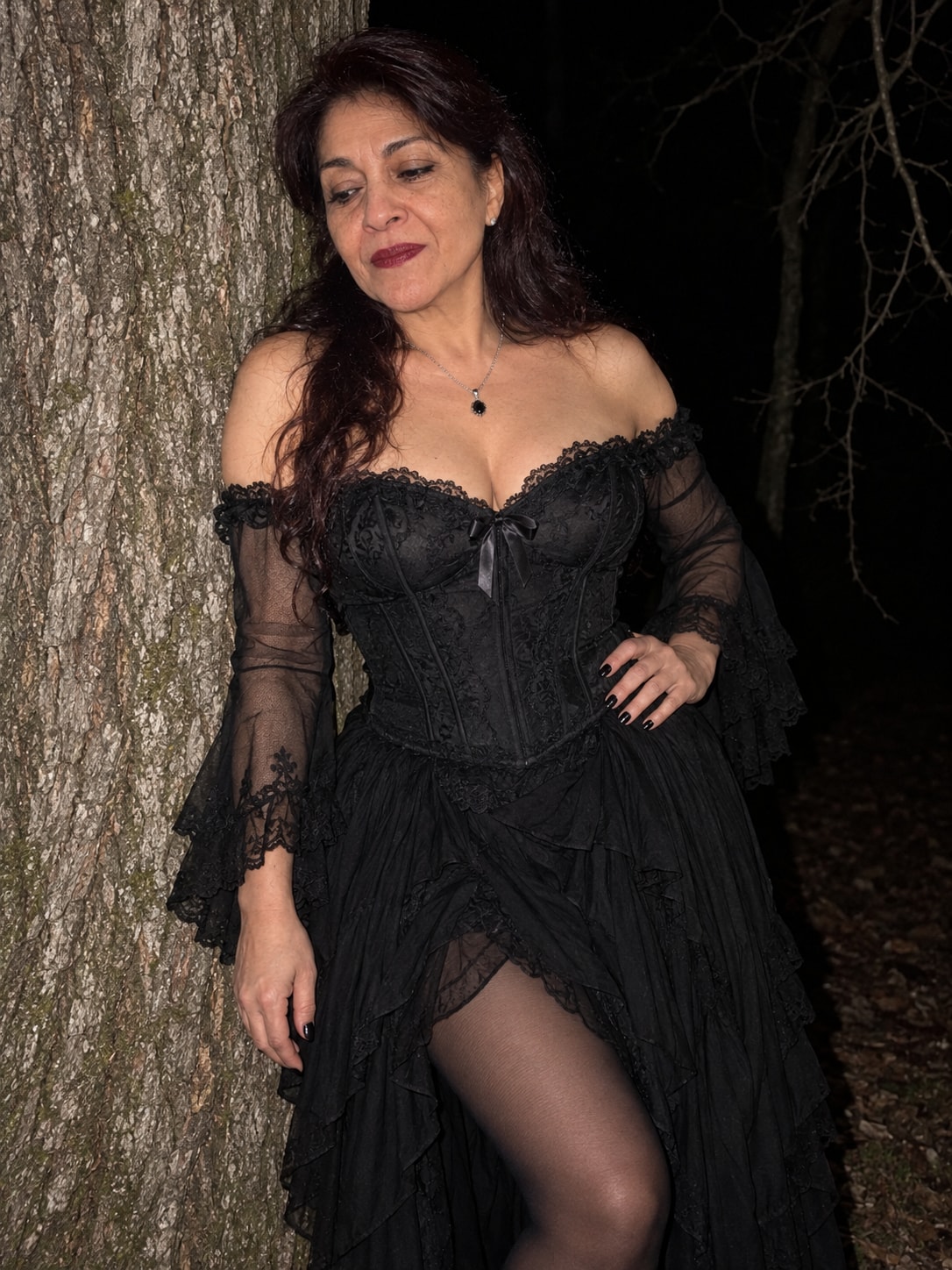 Gothic Glamour Night Portrait